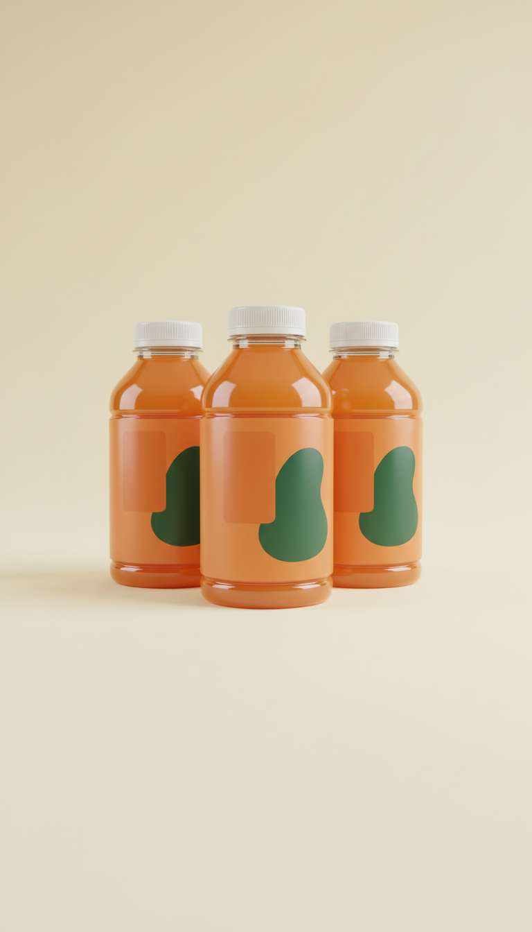 Trío energético Papaya Naranja en botellas
